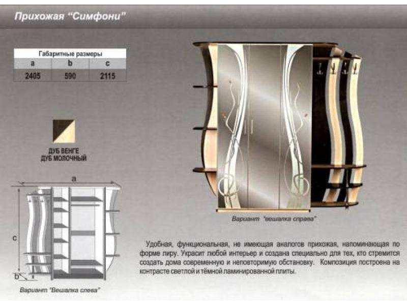 прихожая прямая симфони в Краснодаре