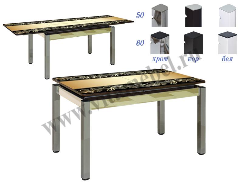стол 25 раздвижной с фотопечатью в Краснодаре