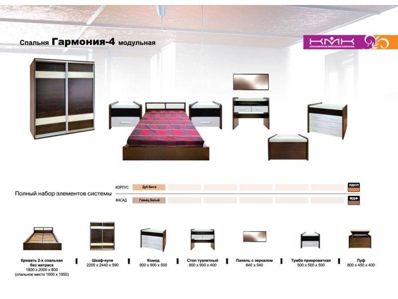 спальня гармония 4 в Краснодаре