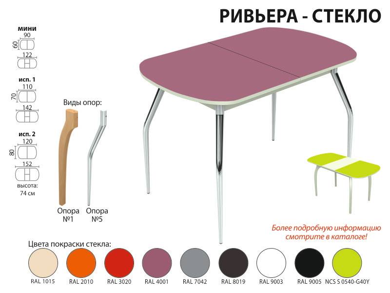 стол обеденный ривьера стекло в Краснодаре