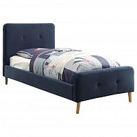 кровать button tufted flannelette navy 140х200 в Краснодаре