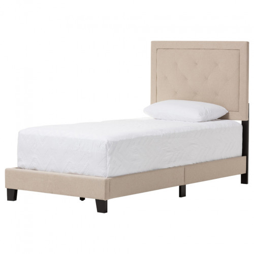кровать paris linen upholstered beige 90х200 в Краснодаре