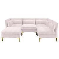 диван zara sectional угловой розовый в Краснодаре