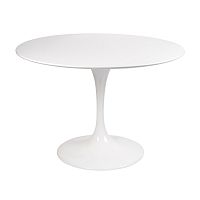 стол eero saarinen style tulip table mdf d100 глянцевый белый в Краснодаре