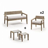 комплект мебели pack 616 climby 2 стола + 2 кресла + скамейка от la forma (ex julia grup) в Краснодаре