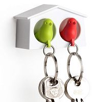держатель+брелок для ключей двойной mini sparrow зеленый-красный в Краснодаре