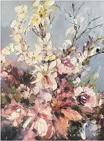 картина маслом красивые цветы 90*120 см. в Краснодаре