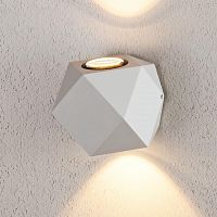 уличный настенный светодиодный светильник elektrostandard 1565 techno led kroket белый 4690389125393 в Краснодаре