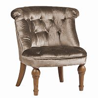 кресло sophie tufted slipper chair серо-коричневое в Краснодаре