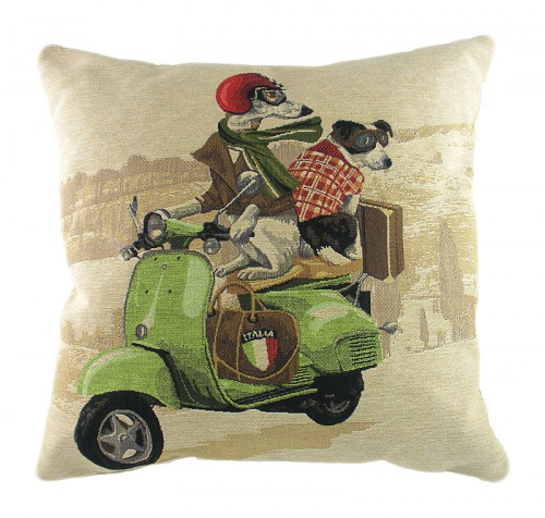 подушка с картинкой scooter dogs green в Краснодаре