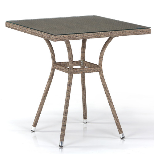 стол из иск. ротанга t282bnt-w56-70x70 light brown в Краснодаре