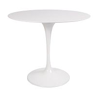 стол eero saarinen style tulip table mdf белый d90 глянцевый в Краснодаре