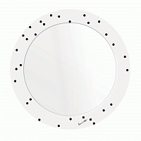 зеркало с рисунком белое круглое черные точки pois в Краснодаре