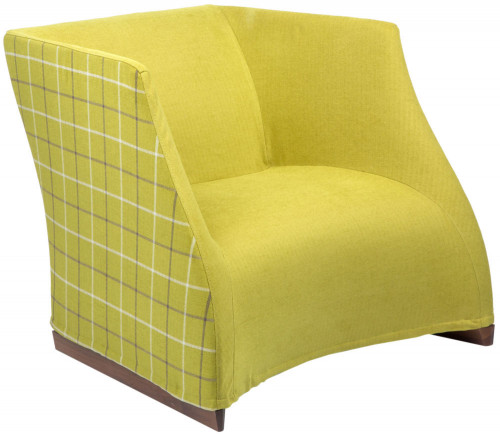 кресло vivienne armchair yellow checkerboard в Краснодаре