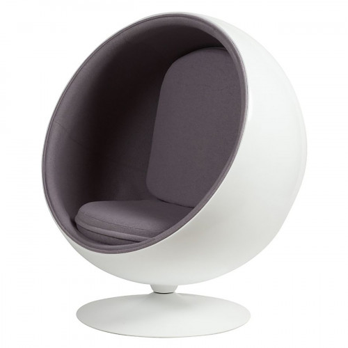 кресло eero ball chair серое в Краснодаре