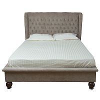 кровать двуспальная 160х200 из велюра бежевая bliss в Краснодаре