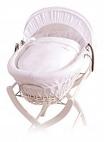 колыбель-переноска gift wicker moses basket белая, белое белье в Краснодаре