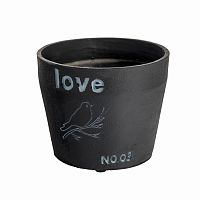 цветочный горшок love чёрный в Краснодаре