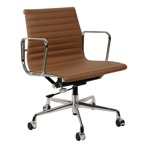 кресло eames style коричневая кожа в Краснодаре