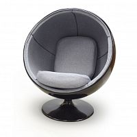 кресло ball chair черно-серое в Краснодаре