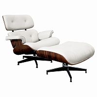 кресло lounge chair & ottoman белое в Краснодаре