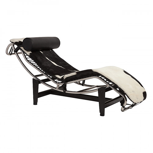 шезлонг chaise longue lc4 черно-белый в Краснодаре