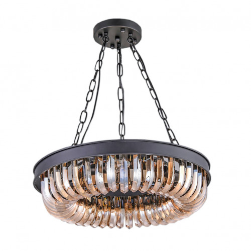 люстра terra black amber d50 черная, стекло янтарного цвета в Краснодаре