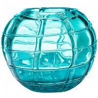 ваза стеклянная ice (синяя) 17*19 в Краснодаре