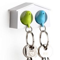 держатель+брелок для ключей двойной mini sparrow зеленый-голубой в Краснодаре