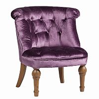 кресло sophie tufted slipper chair микровелюр фиолетовое в Краснодаре