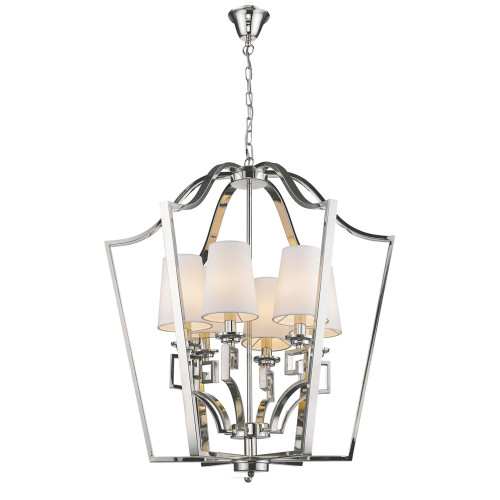 люстра presidential 6 от delight collection белая/никель в Краснодаре