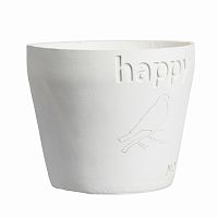 цветочный горшок happy белый в Краснодаре