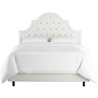 кровать двуспальная 180х200 белая с каретной стяжкой harvey tufted white в Краснодаре