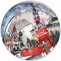 тарелка сувенирная спасская башня в Краснодаре