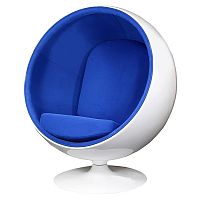 кресло eero ball chair синее с белым в Краснодаре