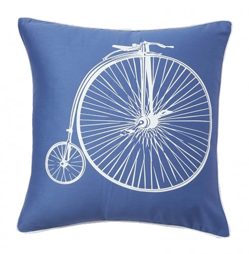 подушка с ретро-велосипедом retro bicycle blue в Краснодаре