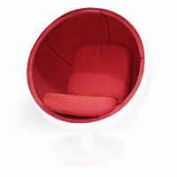 кресло ball chair бело-красное в Краснодаре