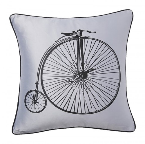 подушка с ретро-велосипедом retro bicycle grey в Краснодаре