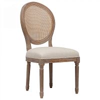 стул vintage french round cane back кремовый лён в Краснодаре