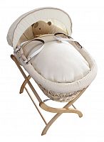 колыбель-переноска premium moses basket натуральная, кремовое белье в Краснодаре