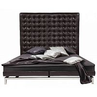 кровать двуспальная 180х200 коричневая из экокожи boss bed в Краснодаре