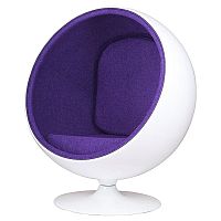 кресло eero ball chair бело-фиолетовое в Краснодаре