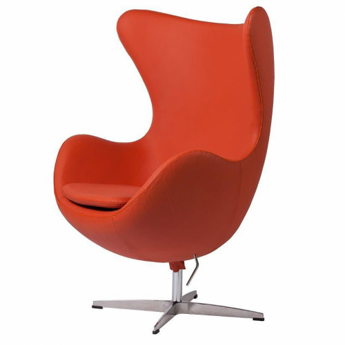 кресло egg chair кожа оранжевое в Краснодаре