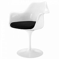 стул eero saarinen style tulip armchair черная подушка в Краснодаре