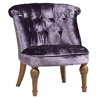 кресло sophie tufted slipper chair вельвет фиолетовое в Краснодаре