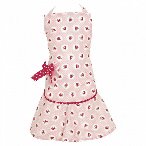 детский фартук w/bow strawberry pale pink в Краснодаре