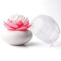 контейнер для хранения ватных палочек lotus белый-розовый в Краснодаре