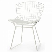 стул bertoia side кожаный standart белый в Краснодаре