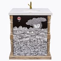 тумба с раковиной старый город снег fornasetti в Краснодаре