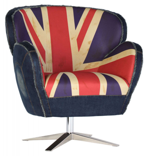кресло aizek uk flag красное-синее в Краснодаре